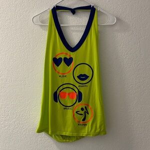 Zumba Fitness Neon Yellow Graphic Tank
